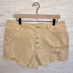 LC Lauren Conrad High Rise Fringe Distressed | SIZE 16